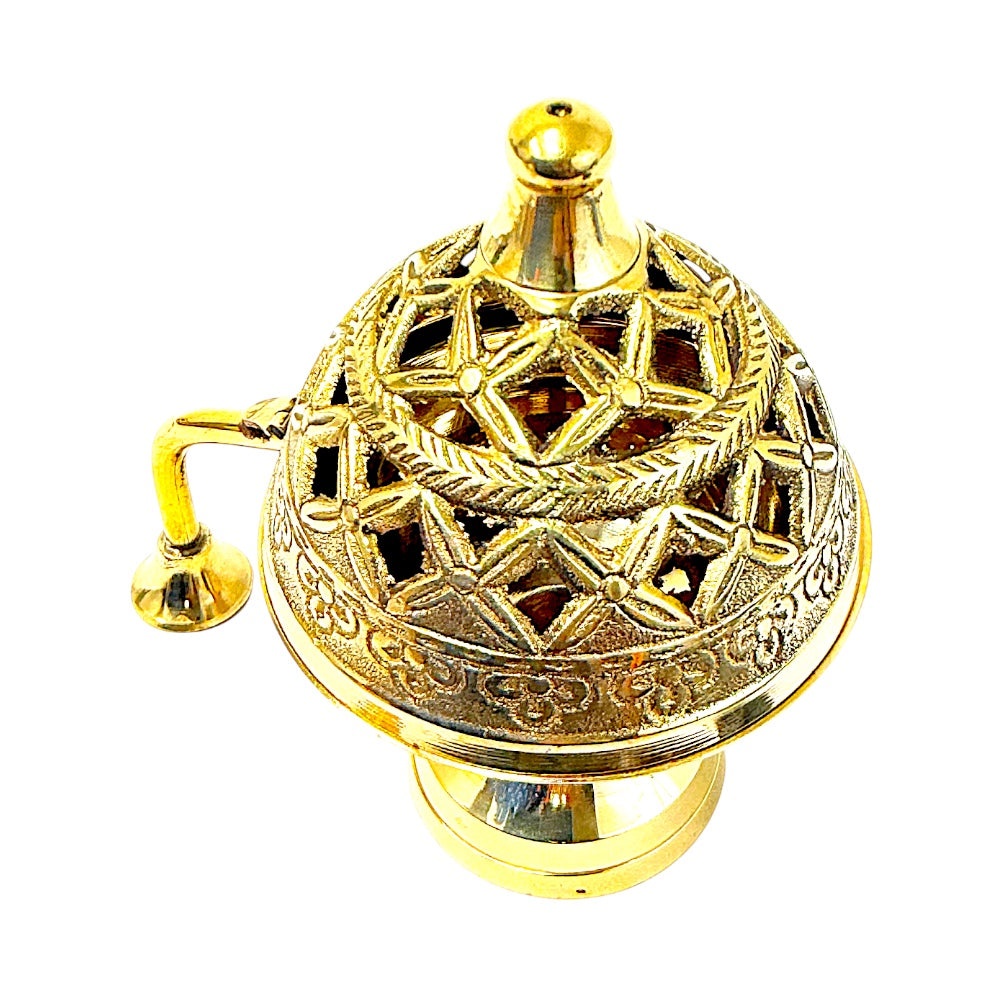 Brass globe 3 inch incense burner