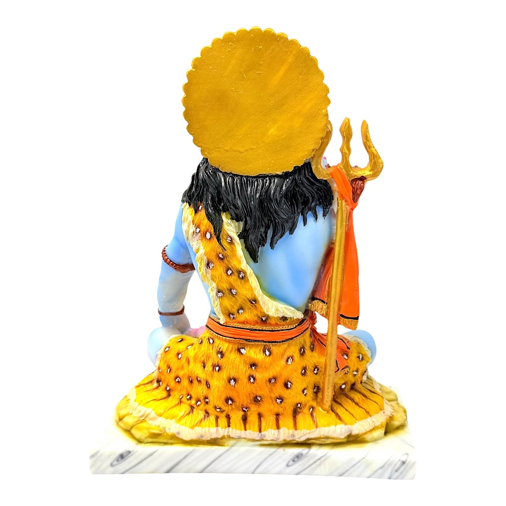 Lord Shiva Colorful blue, marble dust 10" (MOQ=ea)