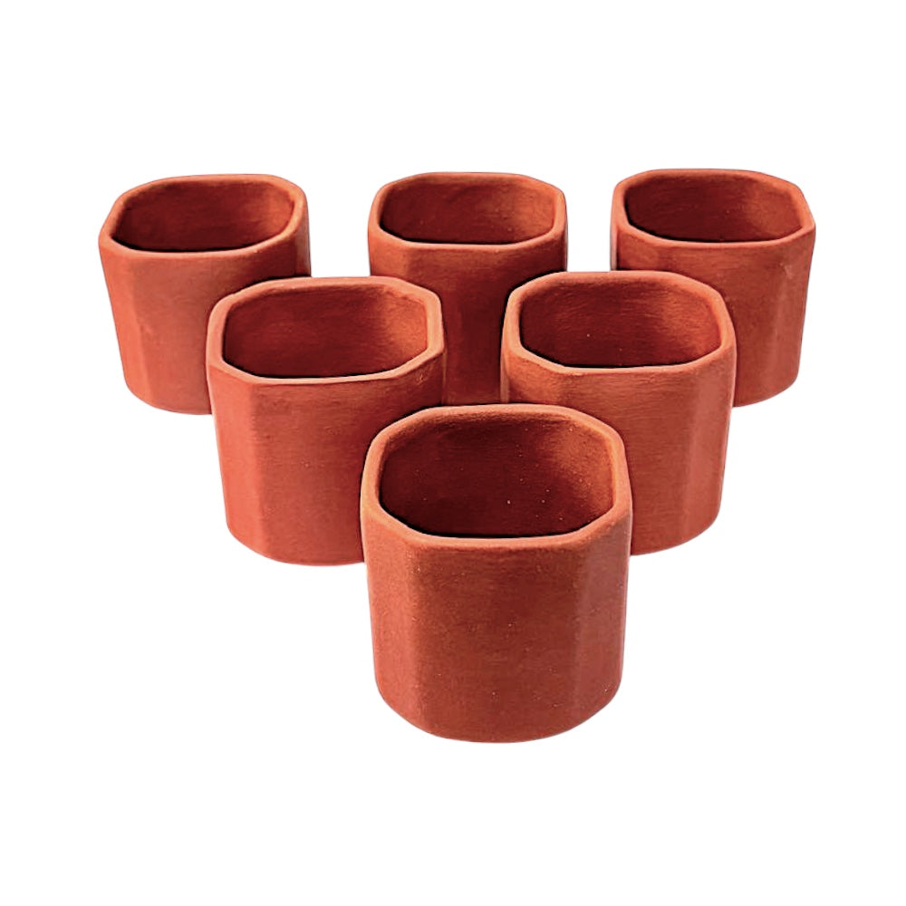 Clay Kulladh (cup) 6 oz - set of 6, (MOQ=ea)