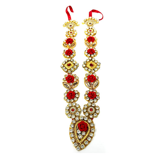 Garland for Devi/Devta with jewels, 10" (MOQ=dz)