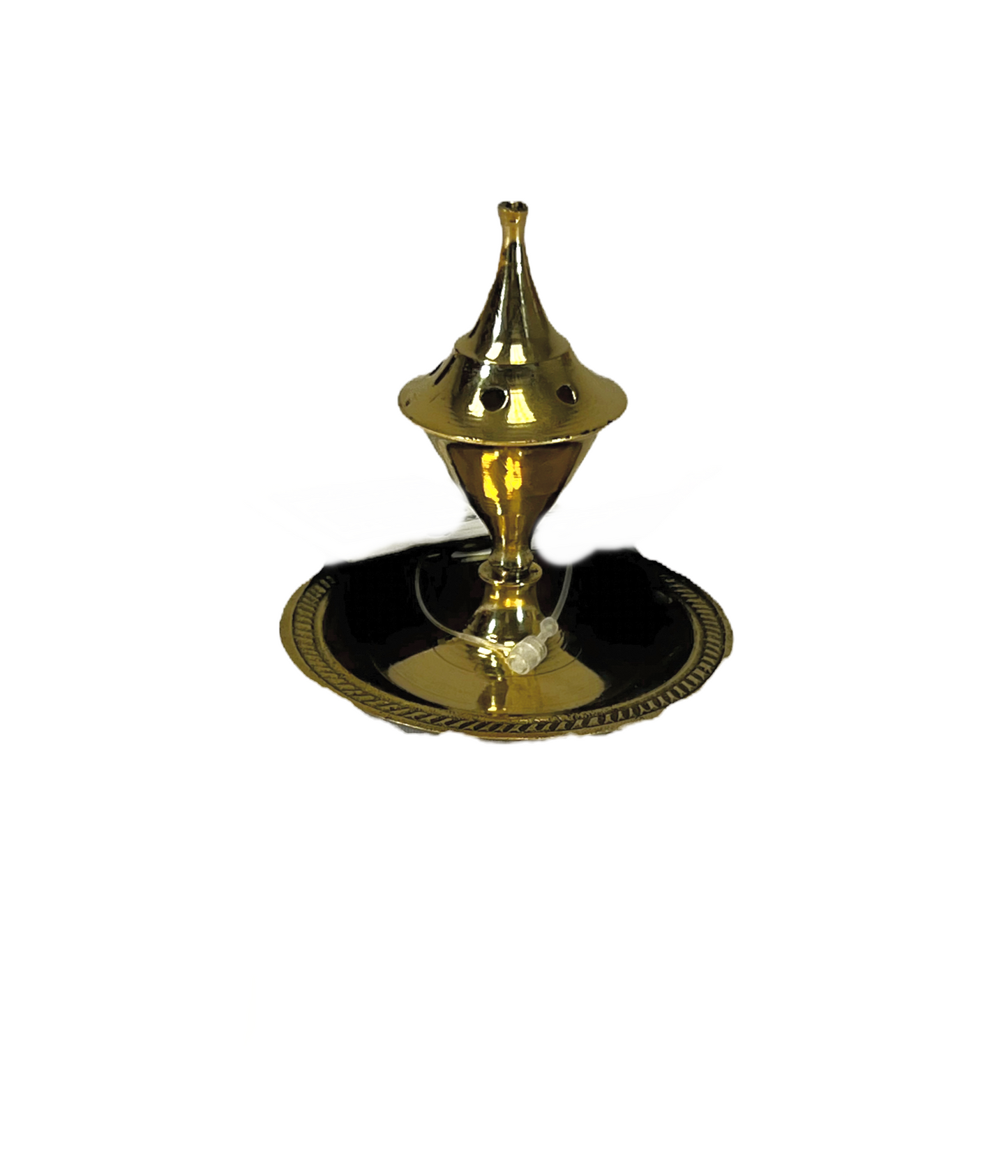 2" cone top brass incense burner (MOQ=ea)