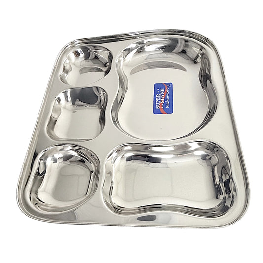 Super shyne 5 compatment sectionl lunch tray 14" by 12.5 (MOQ=ea)