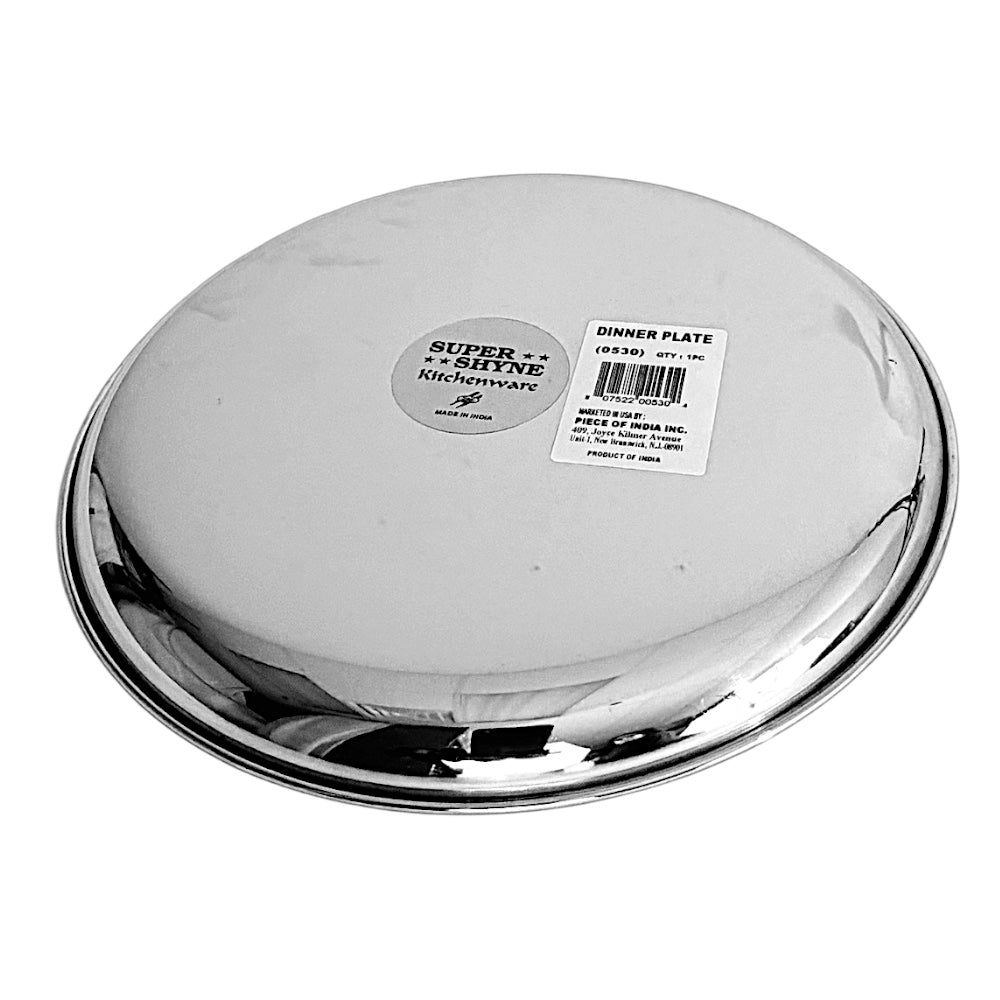 Stainless steel Dinner plate 10" (MOQ=ea)