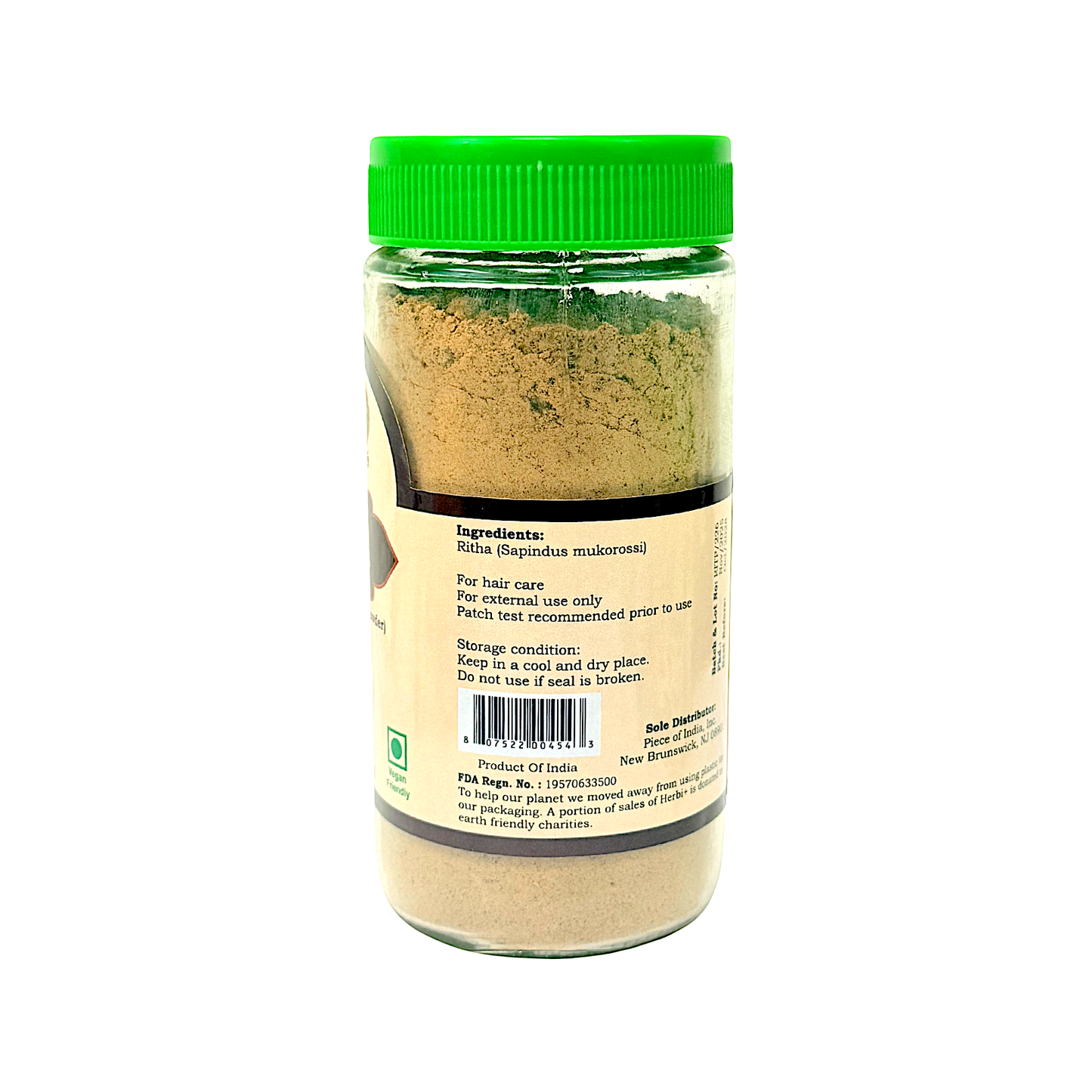 Herbi plus Ritha Powder 200g (Sapindus Mukorossi) (MOQ=dz)