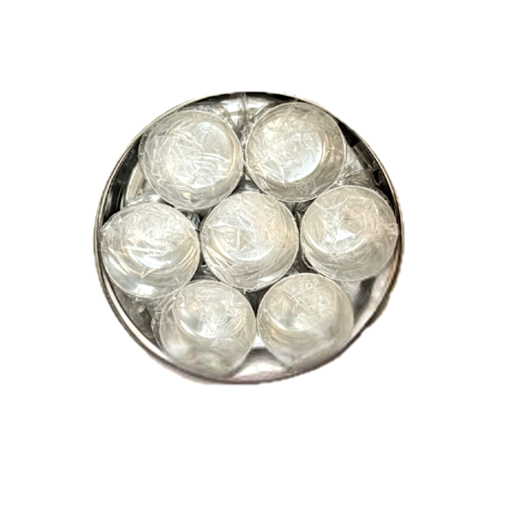 Spice box (Masala Dibba) 8.5" with steel lid and spoon (MOQ=ea)