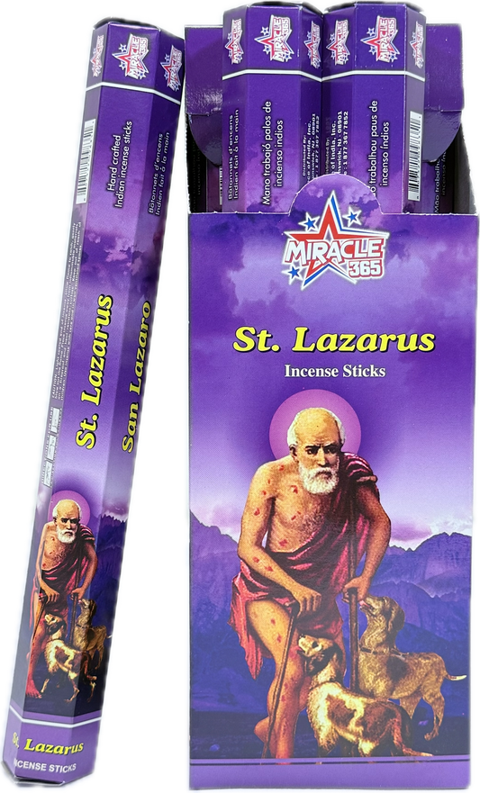 Miracle 365 San Lazaro incense (20sticks * 6 tubes) 10 Packs (MOQ=10pc)