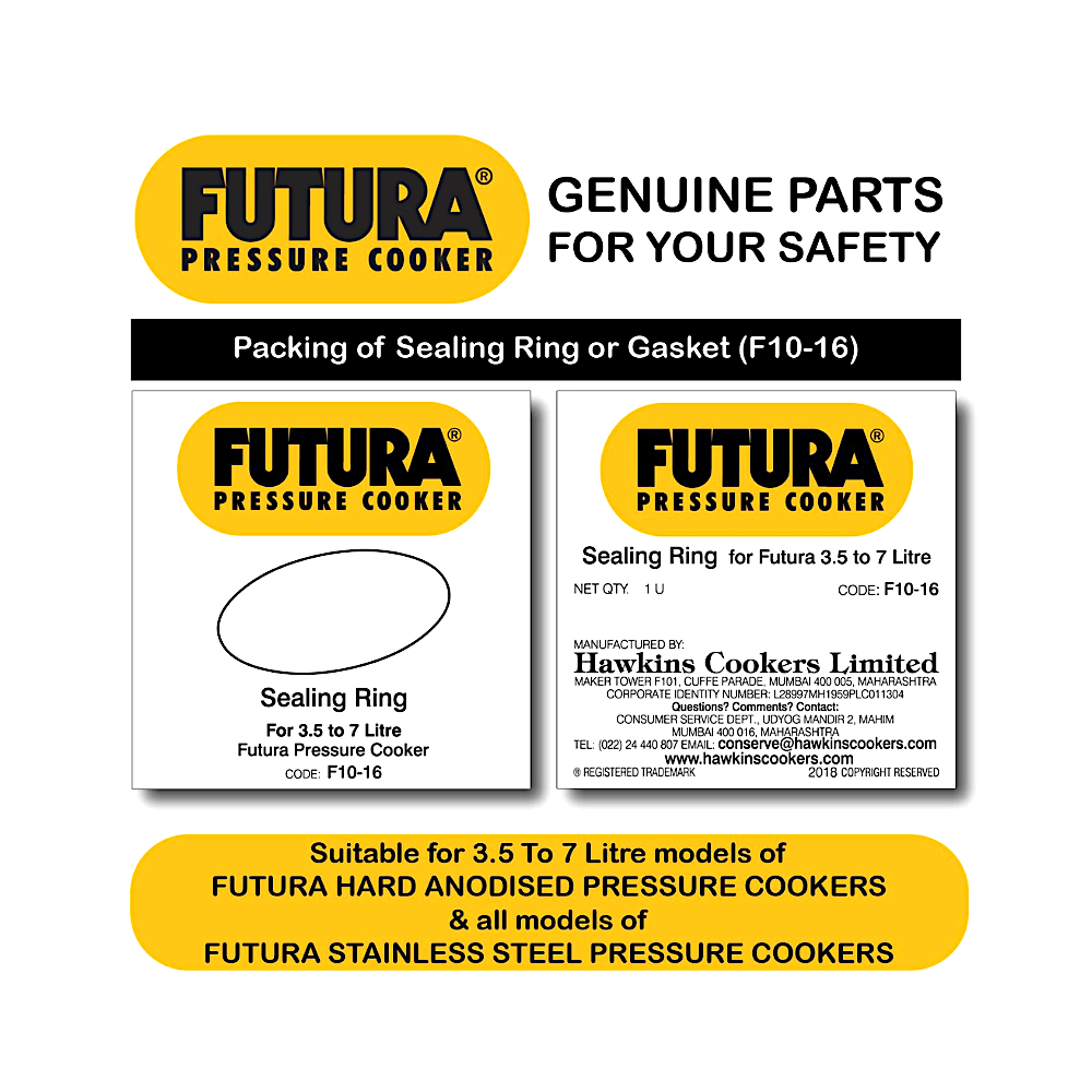 hawkins futura 3.5-7 liter tall pressure cookers F1016 (MOQ=ea)