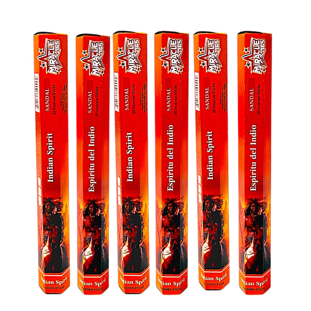 Miracle 365 Indian Spirit (6 tubes of 20 incense sticks each) (MOQ=10pc)
