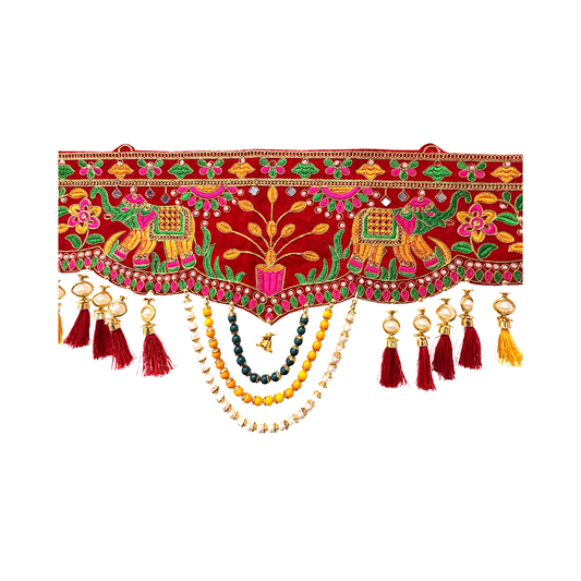 Door Hanging (toran) #2 fancy with colorful hanging tassles (MOQ=dz)