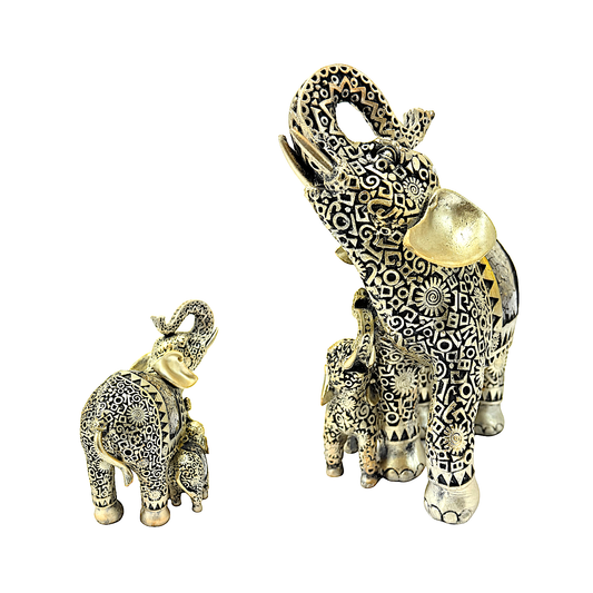 Resin Elephant with Baby- 8" (AD24-02) (MOQ=ea)