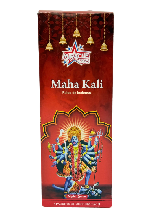 Maha Kali incense sticks (6 tubes of 20 sticks each) fragrance Night queen (MOQ=10pc)