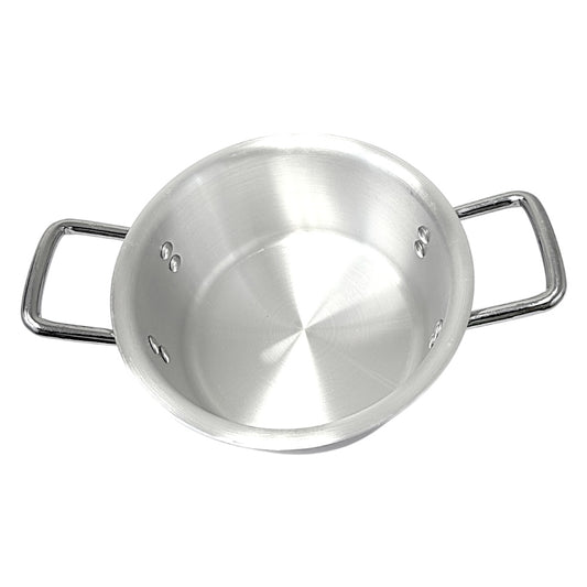 Aluminum pot wit lid4.0 QT 3.8L 3mm thick W: 8.75" H4" (MOQ=ea)