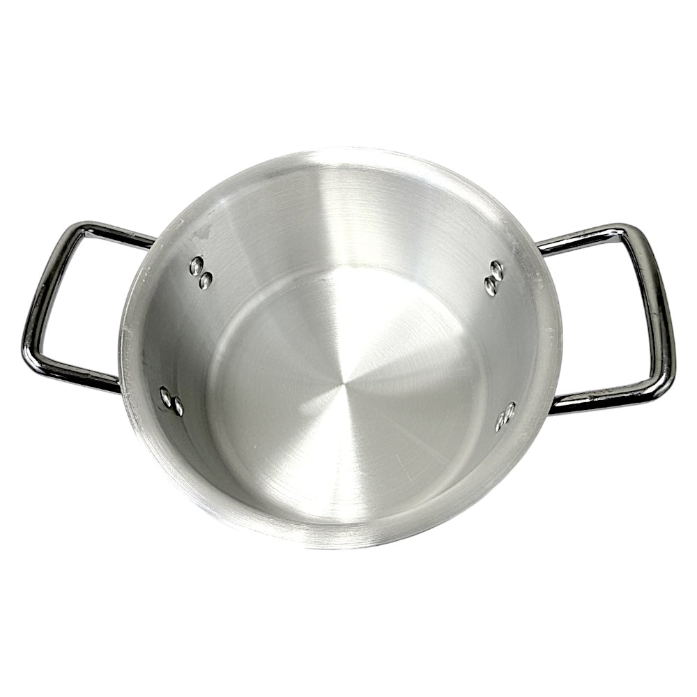 Aluminum pot with lid-7QT, 6.7L 3mm thick W: 10.5" H4.5" (MOQ=ea)
