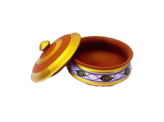 2 liter Dahi Handi (clay pot to make yogurt) hand painted