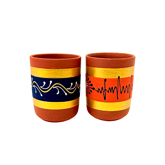 Clay glass painted 3515 (Price per glass) (MOQ=ea)