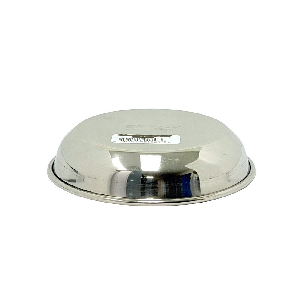 Bowl steel shallow W 4" H 1" (MOQ=dz)