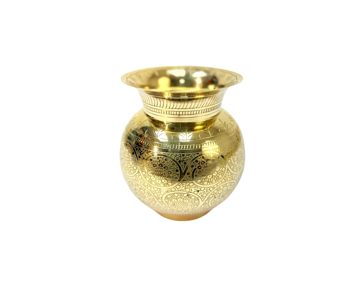 Brass Lota embossed 2" (MOQ=ea)