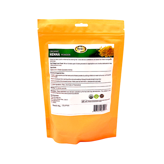 Organic Herbi Plus Henna Powder for Hair 200g 7oz (MOQ=dz)