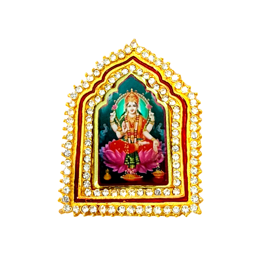 Kulin Car dashboard gold Mandir shape frame 3" high (Assorted ) (MOQ=ea)