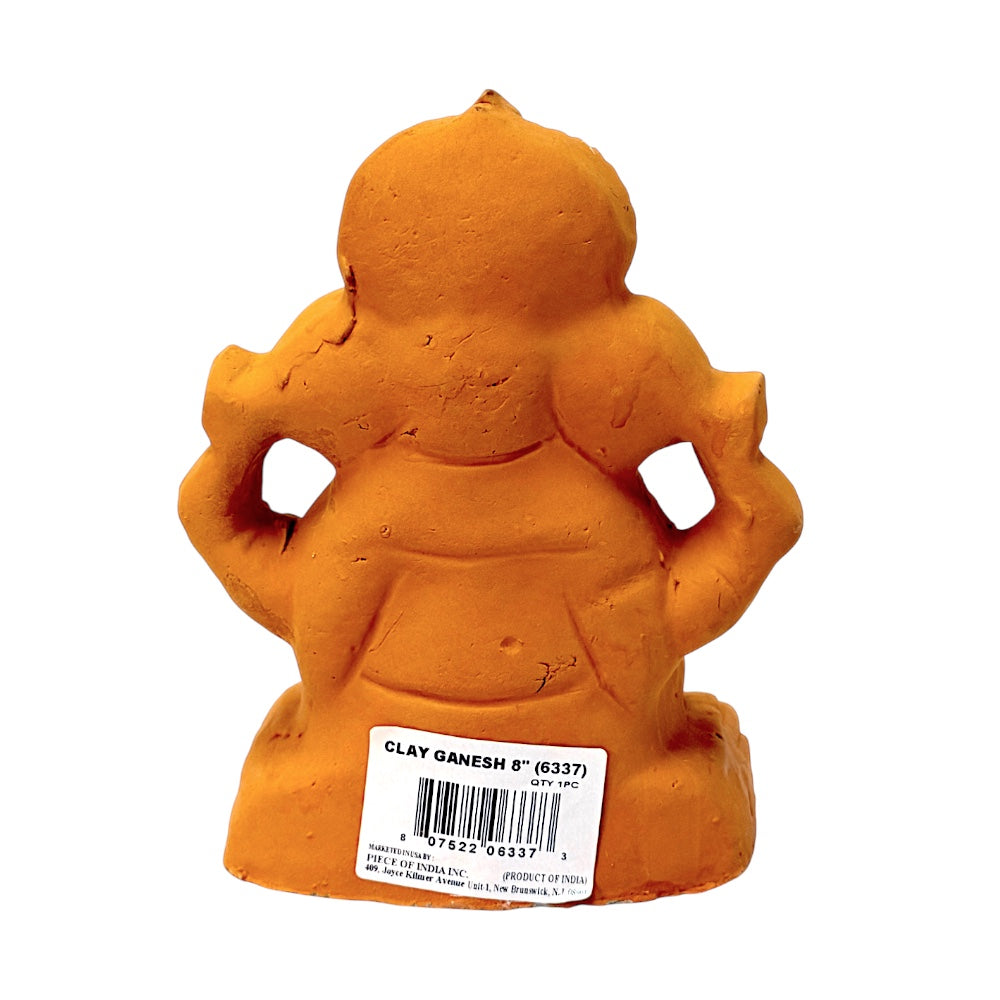 Eco-Friendly Clay Ganesha, brown 8" (MOQ=8 pcs)