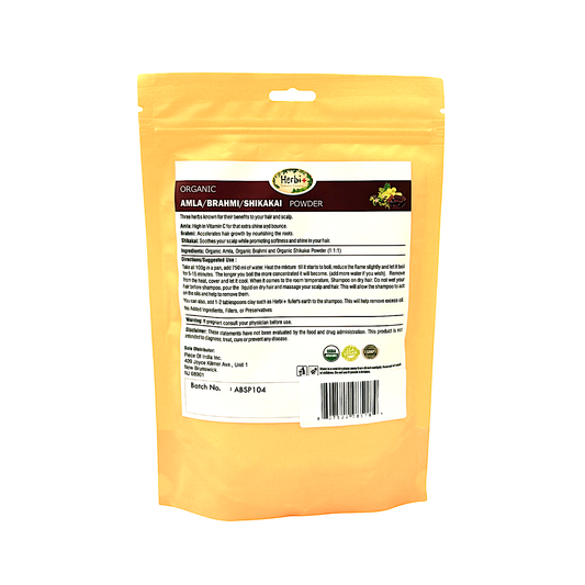 Organic Amla Brahmi/Shikakai powder 200g (MOQ=dz)
