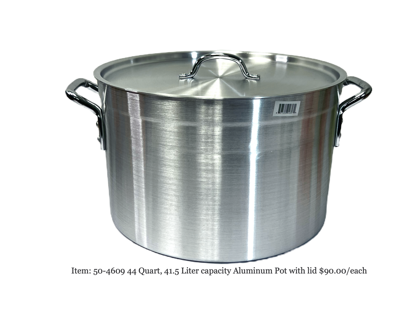 Aluminum Pot with Lid- 44Qt, 42L 3mm thick (MOQ=ea)