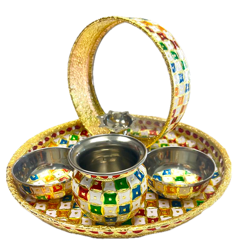 Karwa Chauth set 11" thali (MOQ=ea)