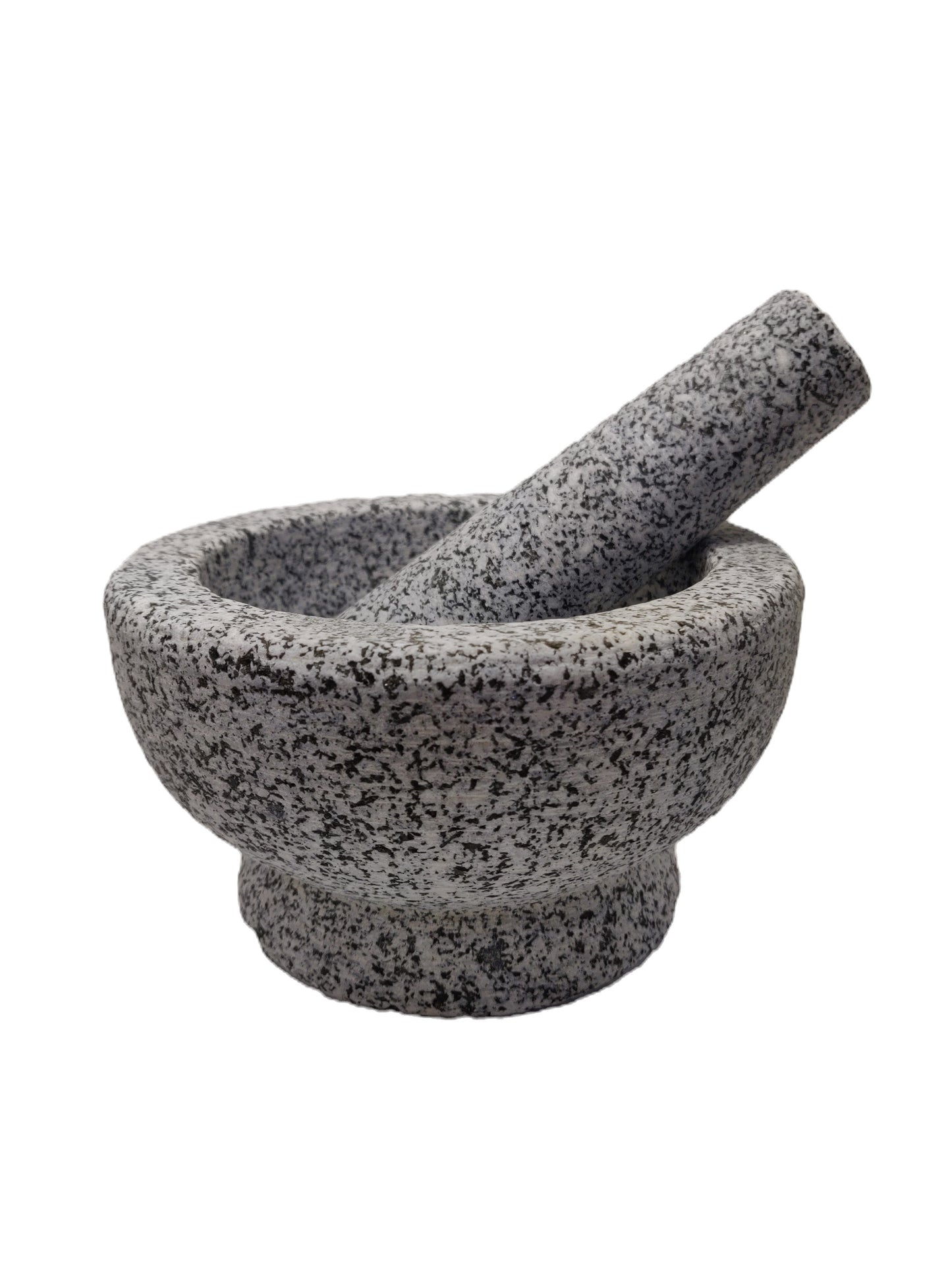 Granite pestle mortar (mortero de granita):apx6"wide and 3.5 " tall (MOQ=ea)