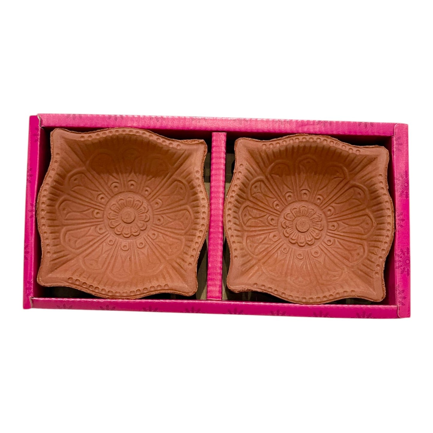 2 Pack Charmukhi Diya (4 sides) Plain (MOQ=2dz)