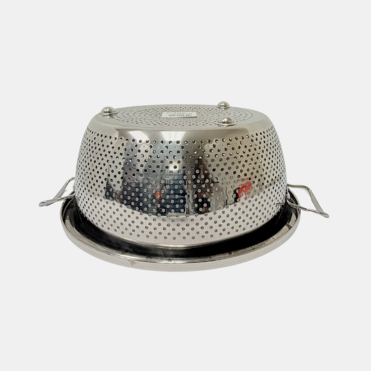 Colander steel, flat bottom, 24 cm/9.5 inches (MOQ=10pc)