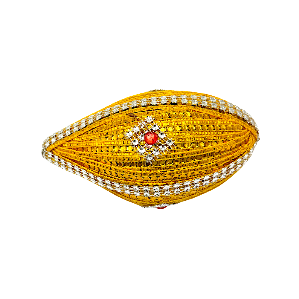 Fancy wedding coconut with shiny gold and silver decor (MOQ=dz)