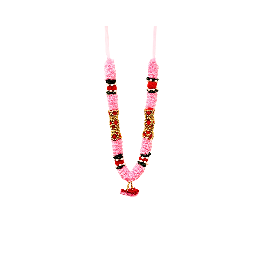 Garland 12 inch with gold pearls and ruffles (UOM=dz)