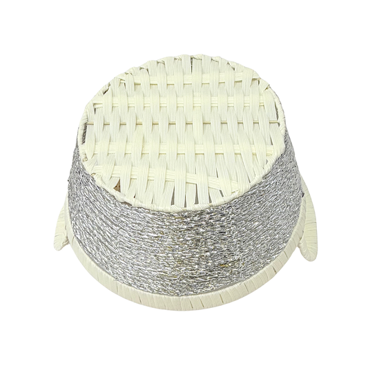 Mkaurs Oval Basket with silver weaving (MOQ=dz)