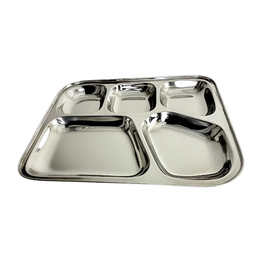 5 sectional steel lunch tray 10.5"*13.5" (MOQ=ea)
