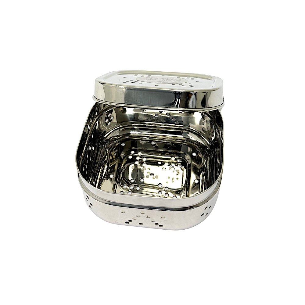 Super Shyne stainless steel fresh leaf container set 5"' (MOQ=ea)