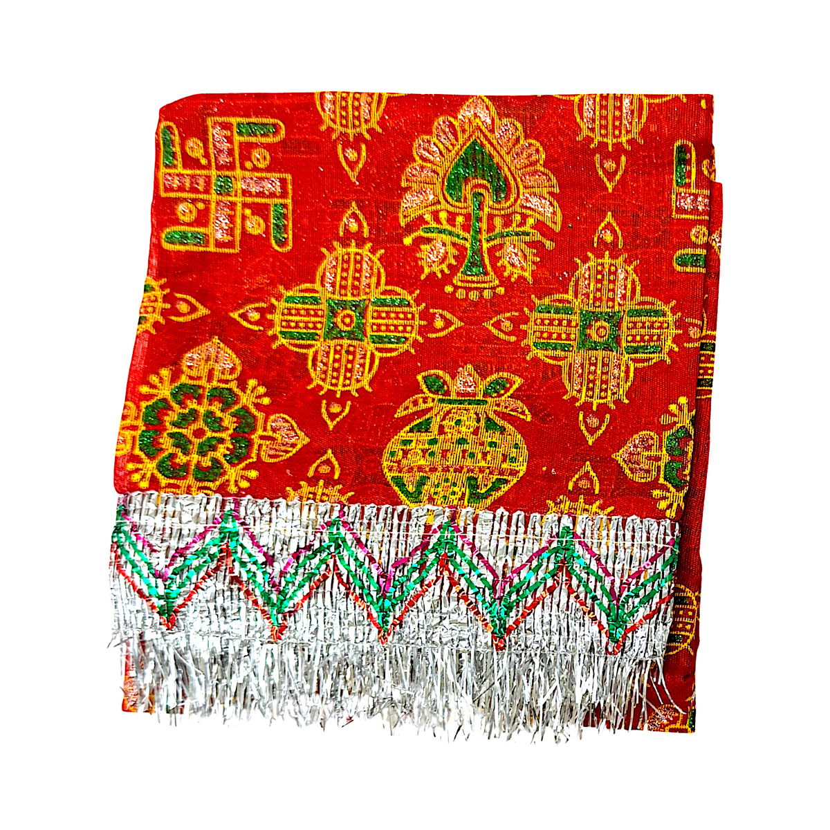 Mata Chunni Printed Red or Green 36by40 (each)