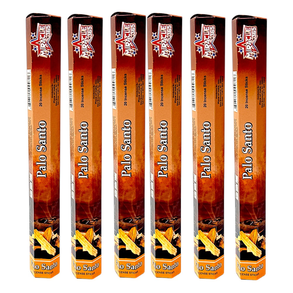 Miracle 365 Palo Santo incense (6 tubes of 20 sticks) (MOQ=10pc)