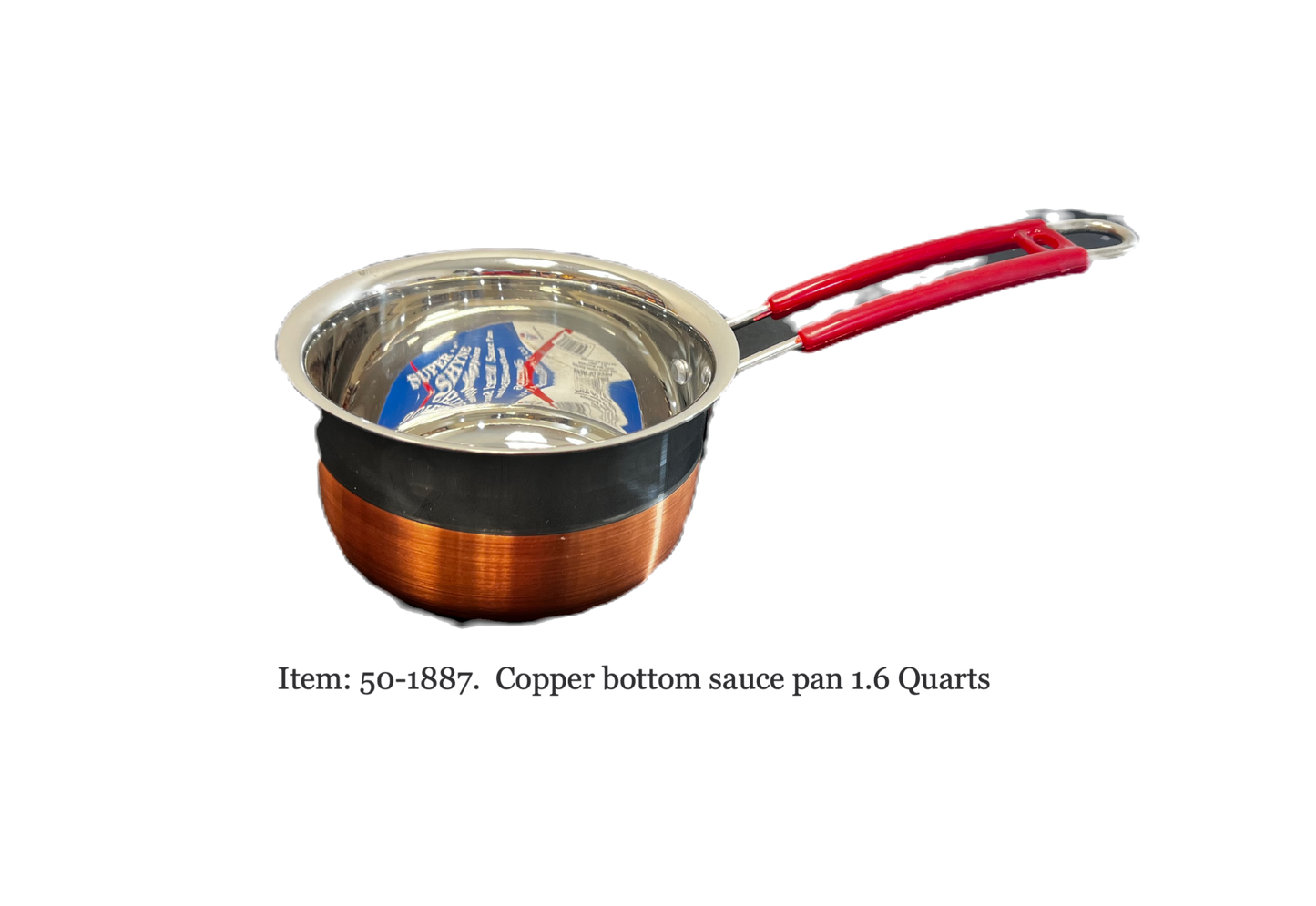 Copper bottom/ stainless steel Sauce Pan 1.5Lier (1.6Qt) (MOQ=ea)