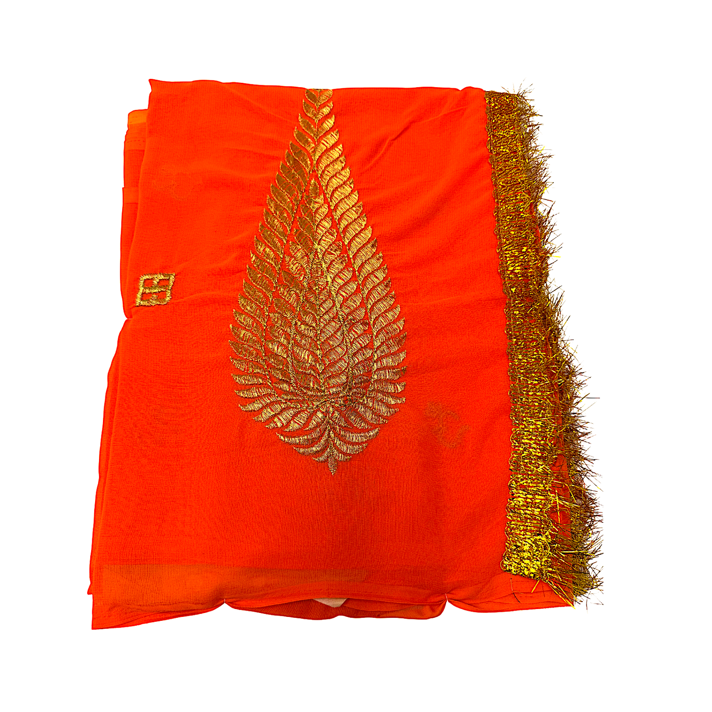 sari for Puja Orange Color (MOQ=dz)