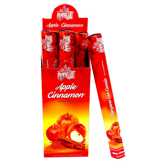 Miracle 365 Apple Cinnamon incens sticks (6 tubes of 20 sticks) (MOQ=10pc)