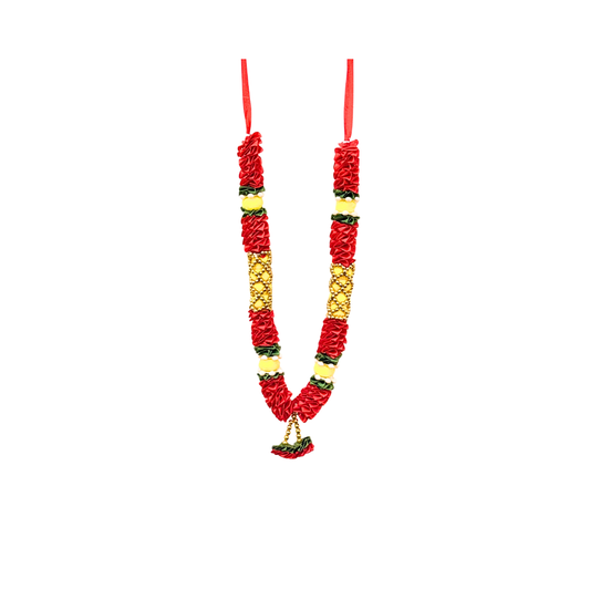 Garland 12 inch with gold pearls and ruffles (UOM=dz)