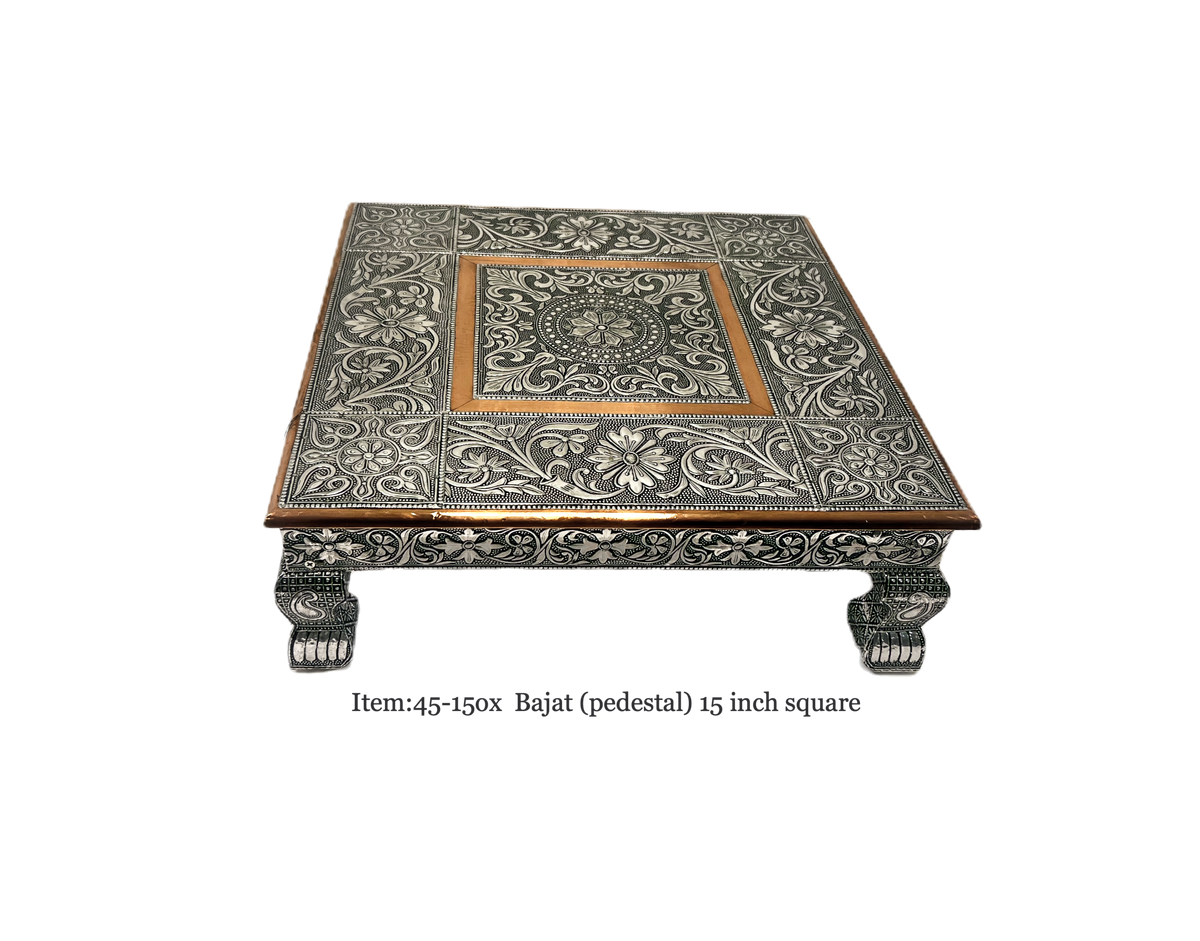 Bajat (talble with short legs) oxidized 15in square(80752241515) (MOQ=ea)