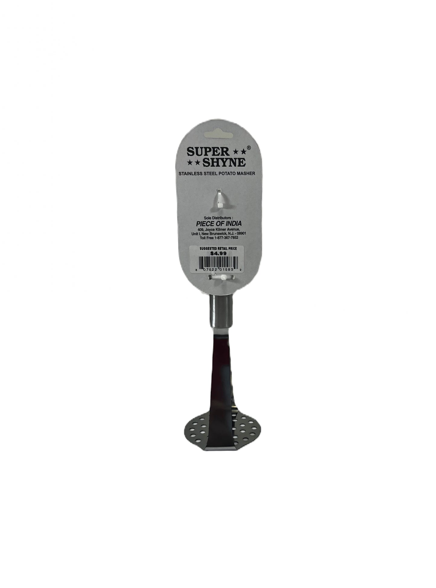 Potato masher super shyne brand (steel)*12pc. (MOQ=dz)