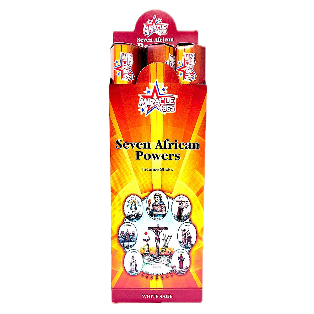 Miracle 365 7 African Powers (6 tubes of 20 incense sticks each) White sage (MOQ=ea)