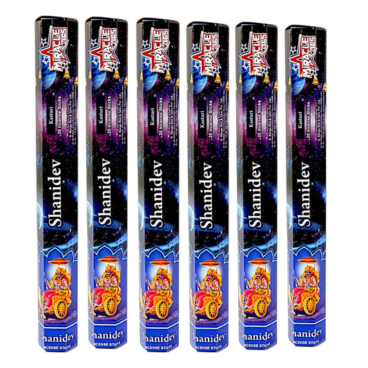 Shanidev incense sticks (6 tubes of 20 sticks) fragrance Kasturi (MOQ=10pc)