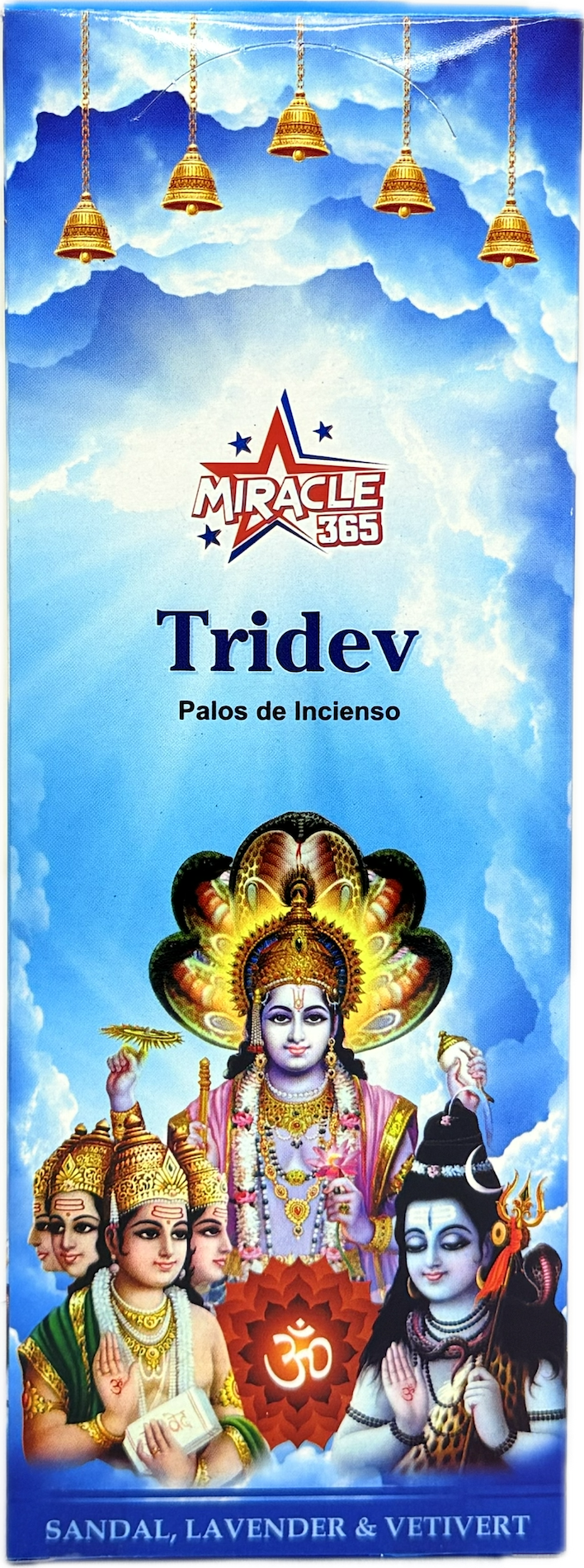 Miracle 365 Tridevi (6 tubes of 20 incense sticks each) rose jasmin mogra (MOQ=10pc)