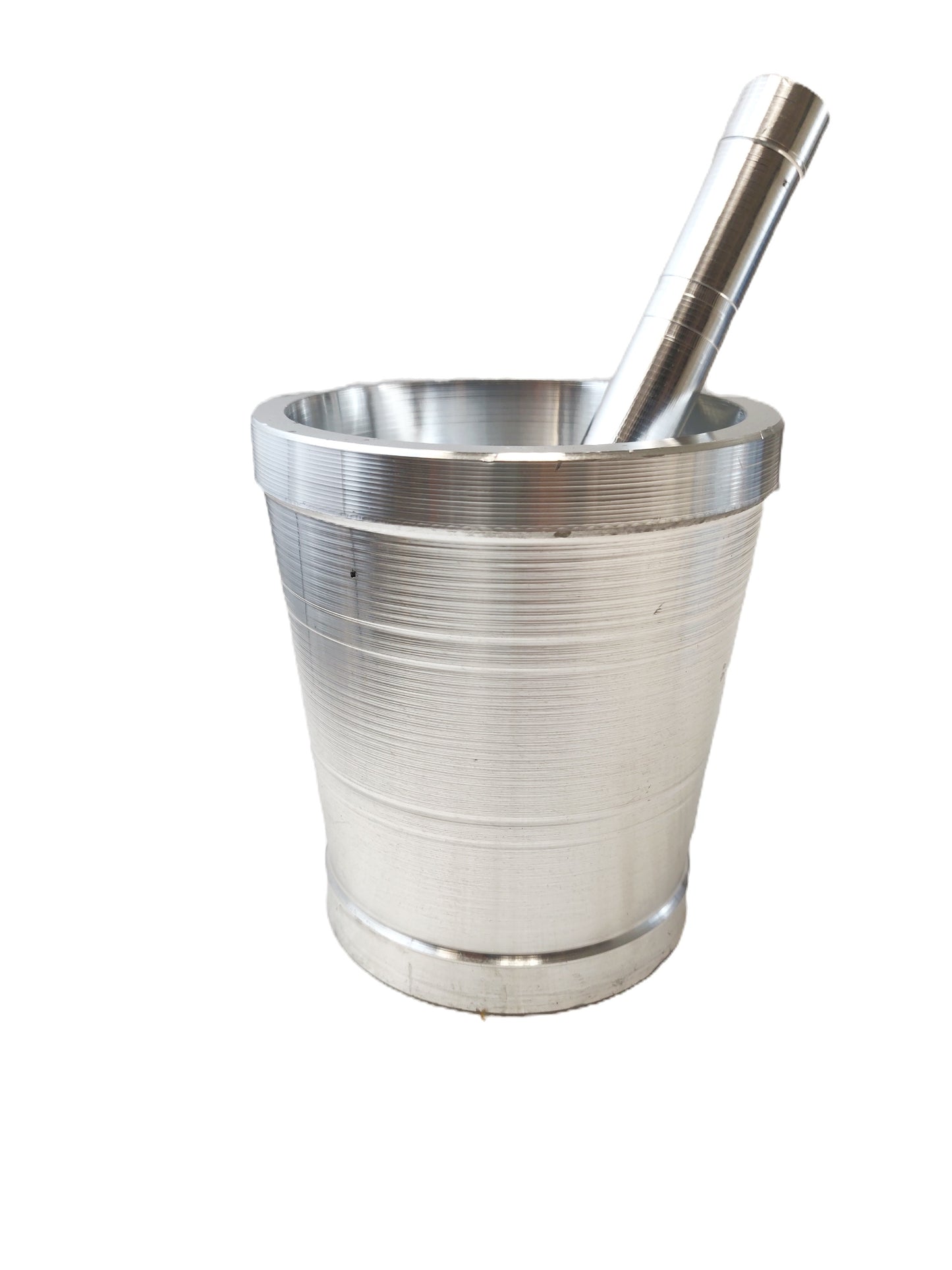 Item: 1785 Aluminum pestle mortar (Hamam Dasta) 3.75" tall (#2) (MOQ=ea)