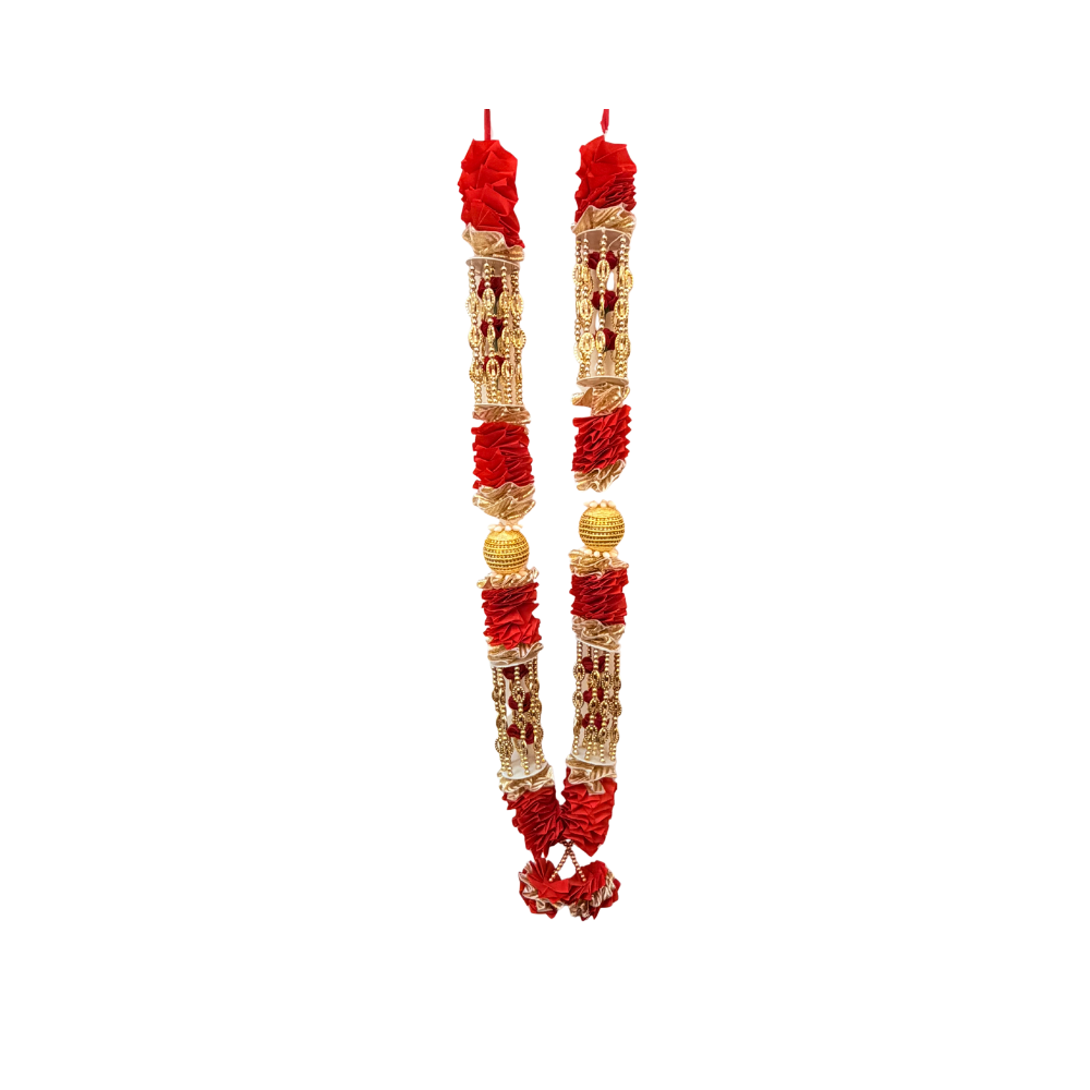 Garland 24 inch red with gold stops (MOQ=dz)