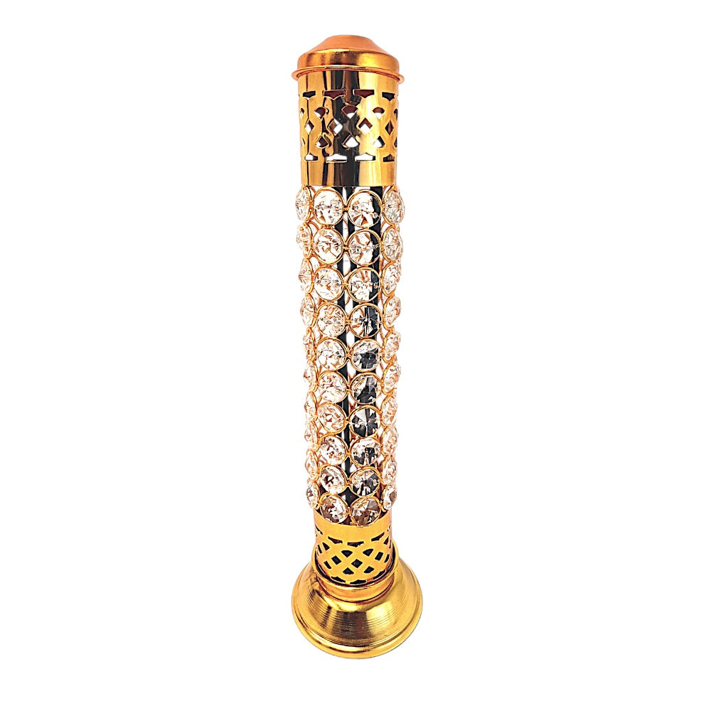Tower Incense burner with gems (MOQ=ea)