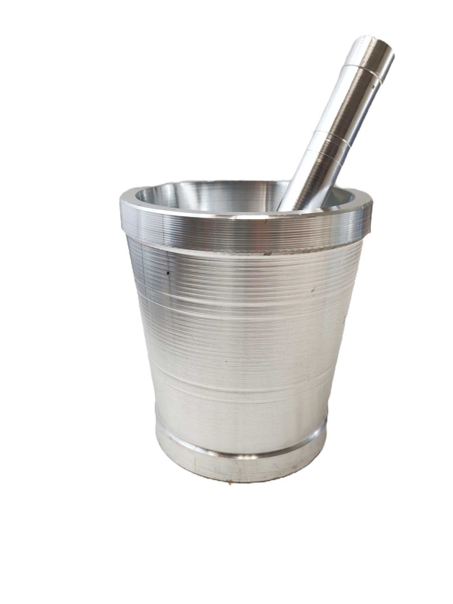 Aluminum pestle mortar (Hamam Dasta)4.25" tall (#3) (MOQ=ea)